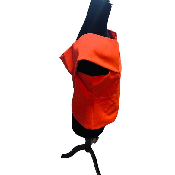 Deletta By Antropologie Elegant Off-The-Shoulder Orange Top.Size L  Cotton Blend - Picture 4 of 9